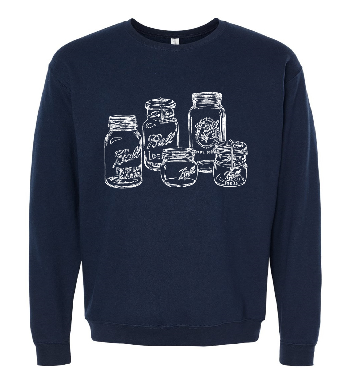 Mason Jars Unisex Fleece Crewneck