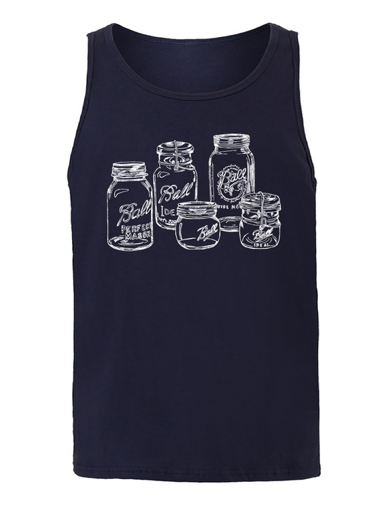 Vintage Mason Jars Unisex Tank Top