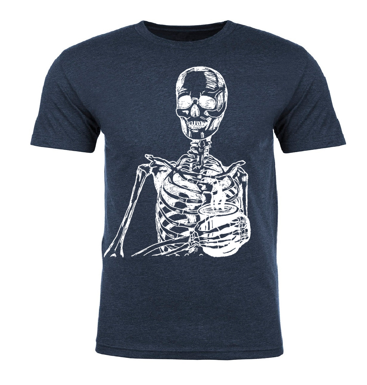 Skeleton Drinking Coffee Unisex T Shirt
