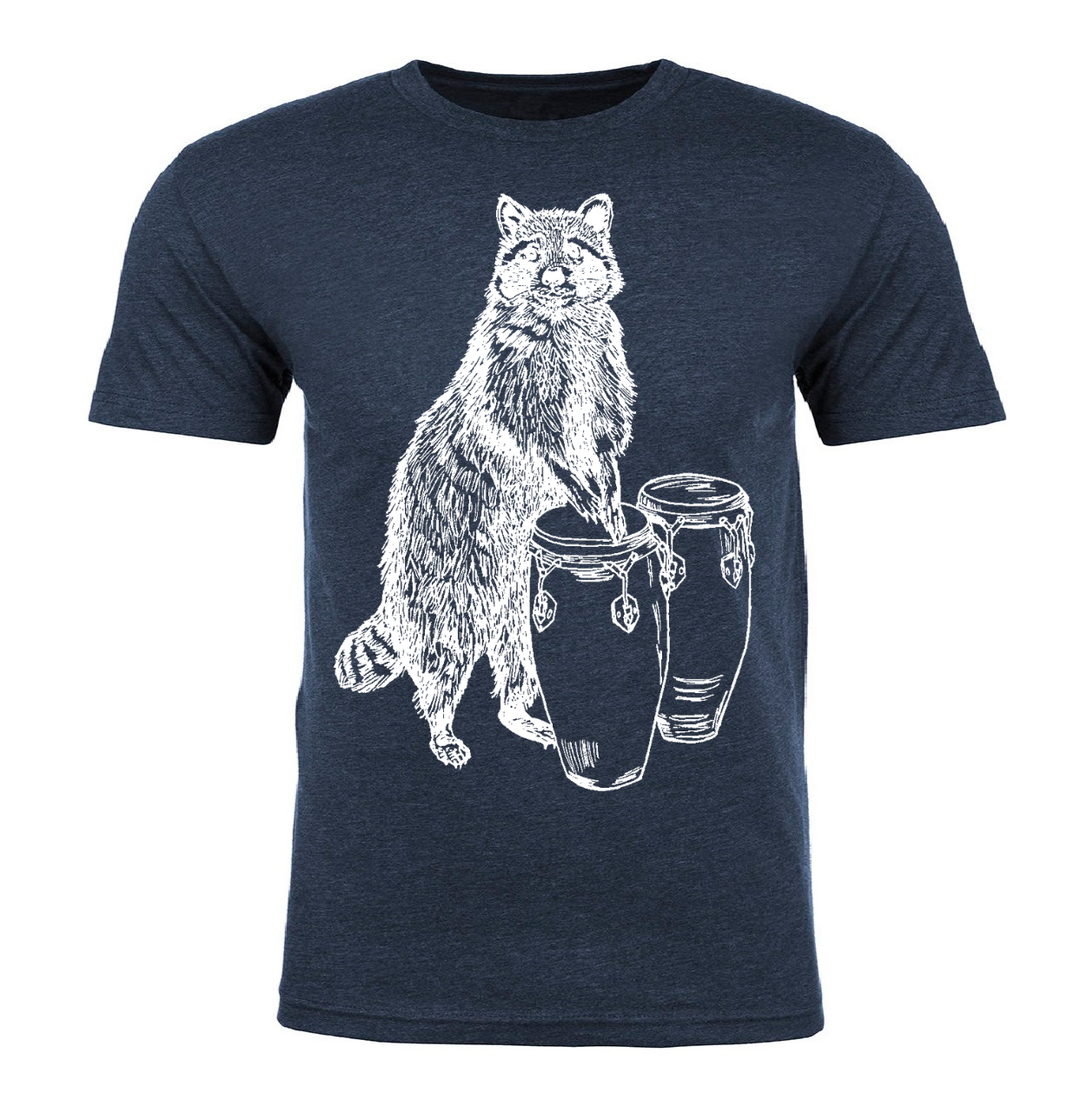 Raccoon Playing Conga Drums Unisex T Shirt