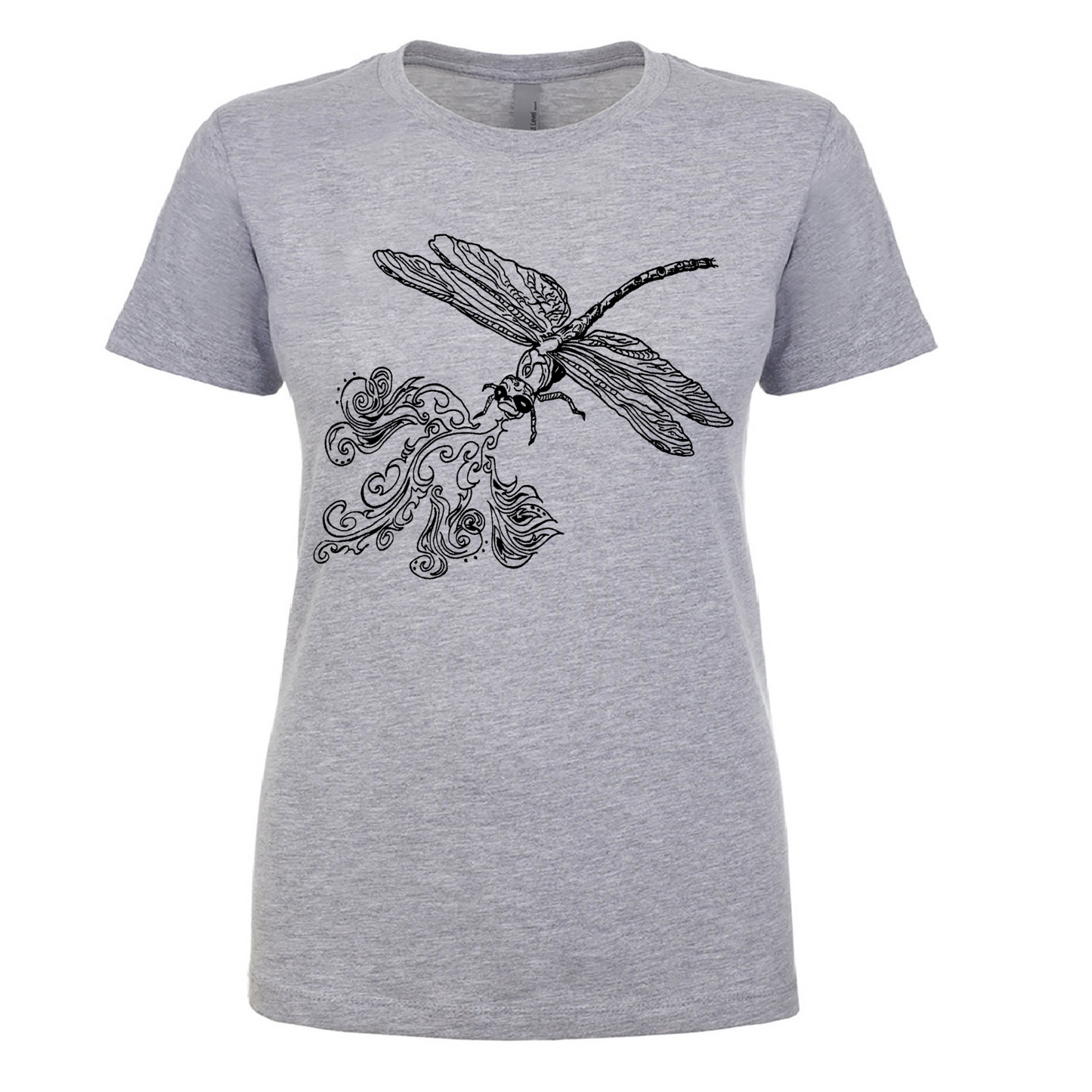Fire Breathing Dragonfly Ladies T Shirt