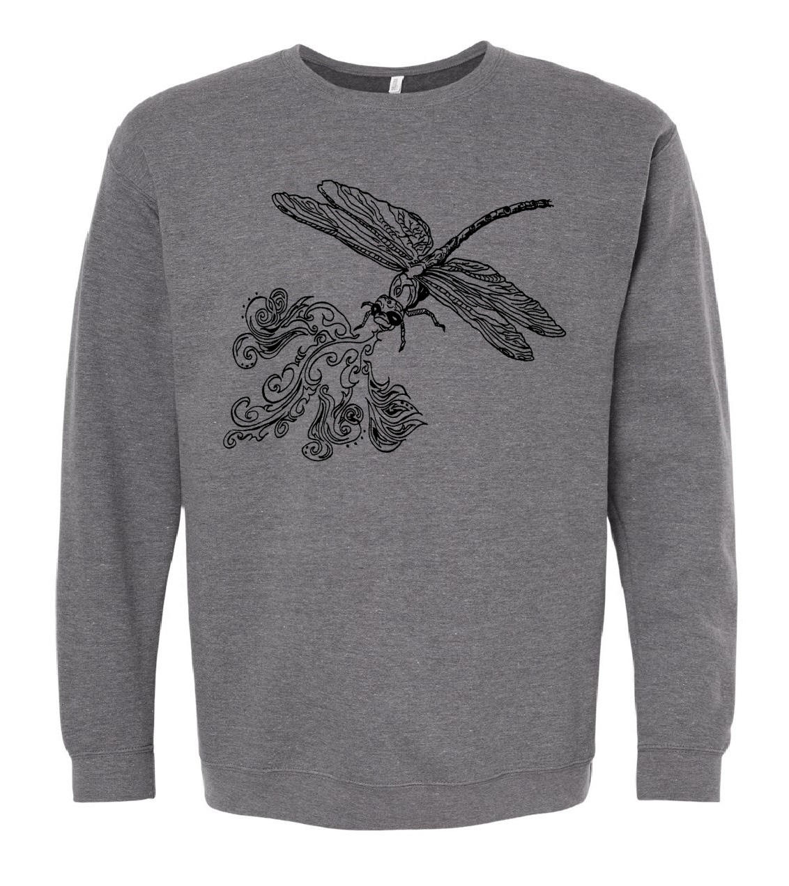 Fire Breathing Dragonfly Unisex Fleece Crewneck