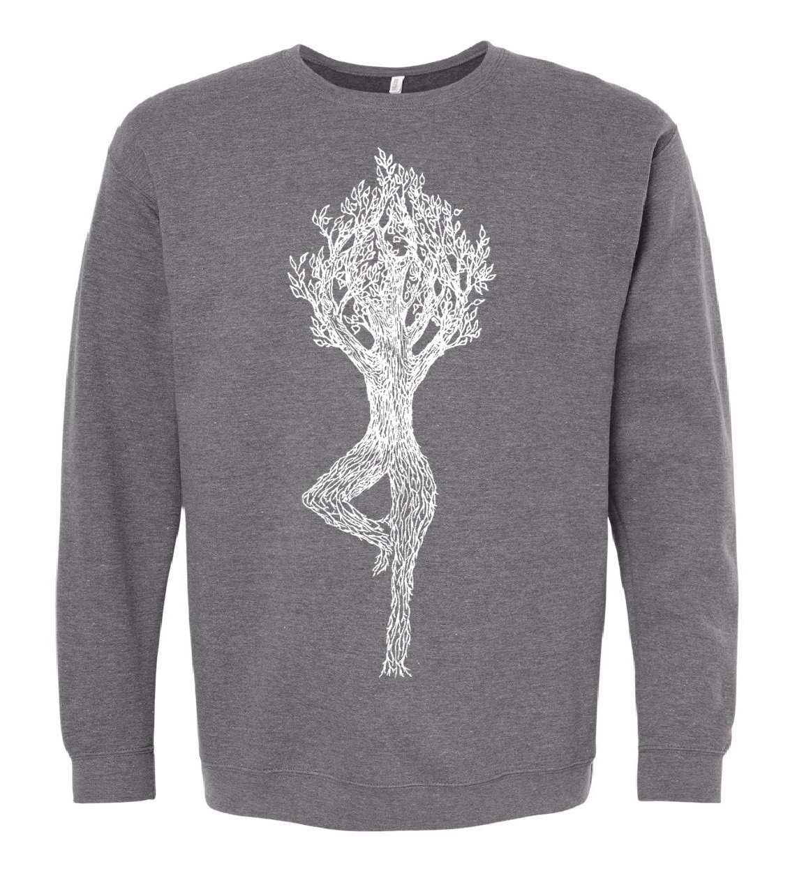 Tree Pose Unisex Fleece Crewneck