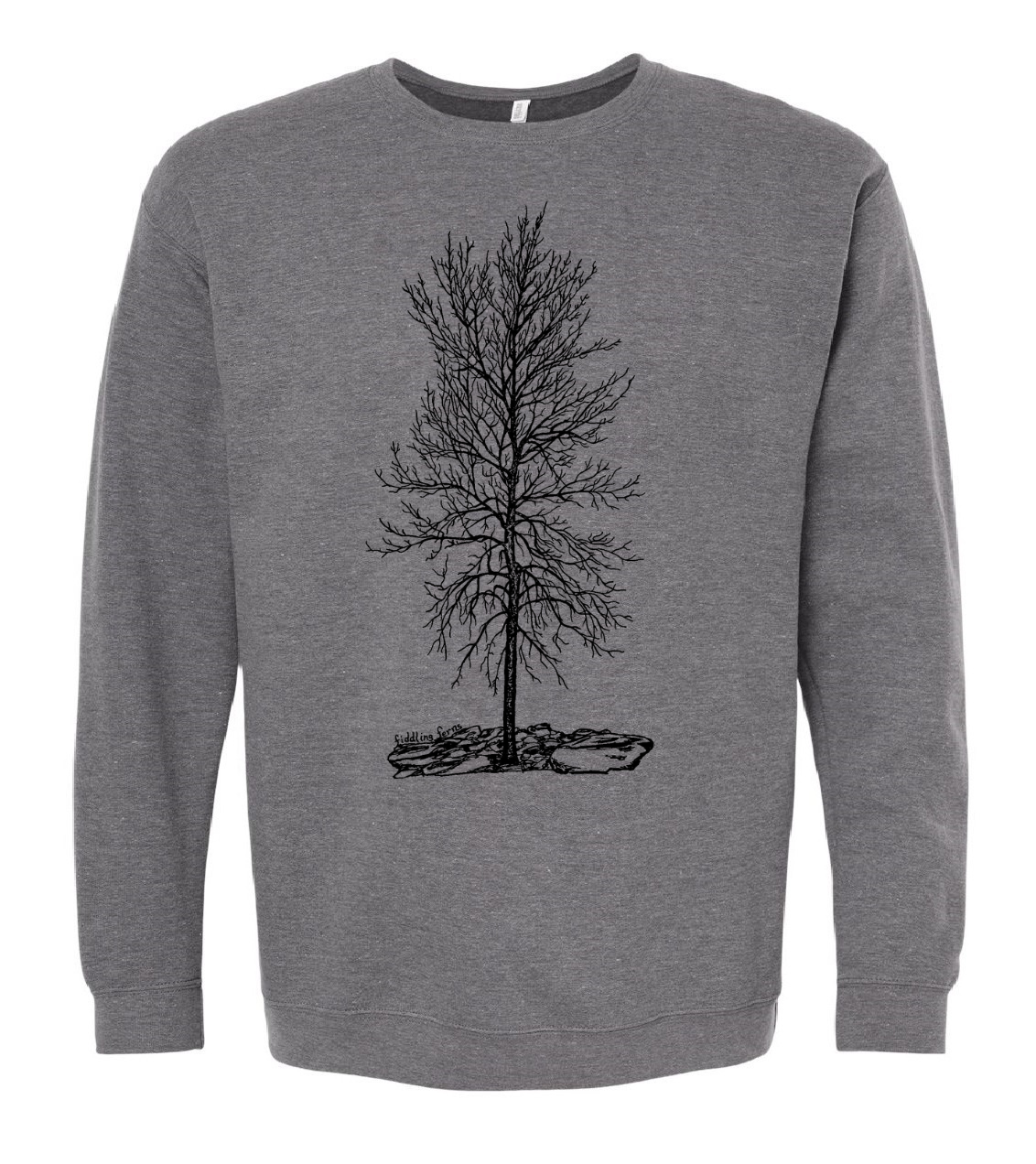 Solitude Bare Winter Tree Unisex Fleece Crewneck