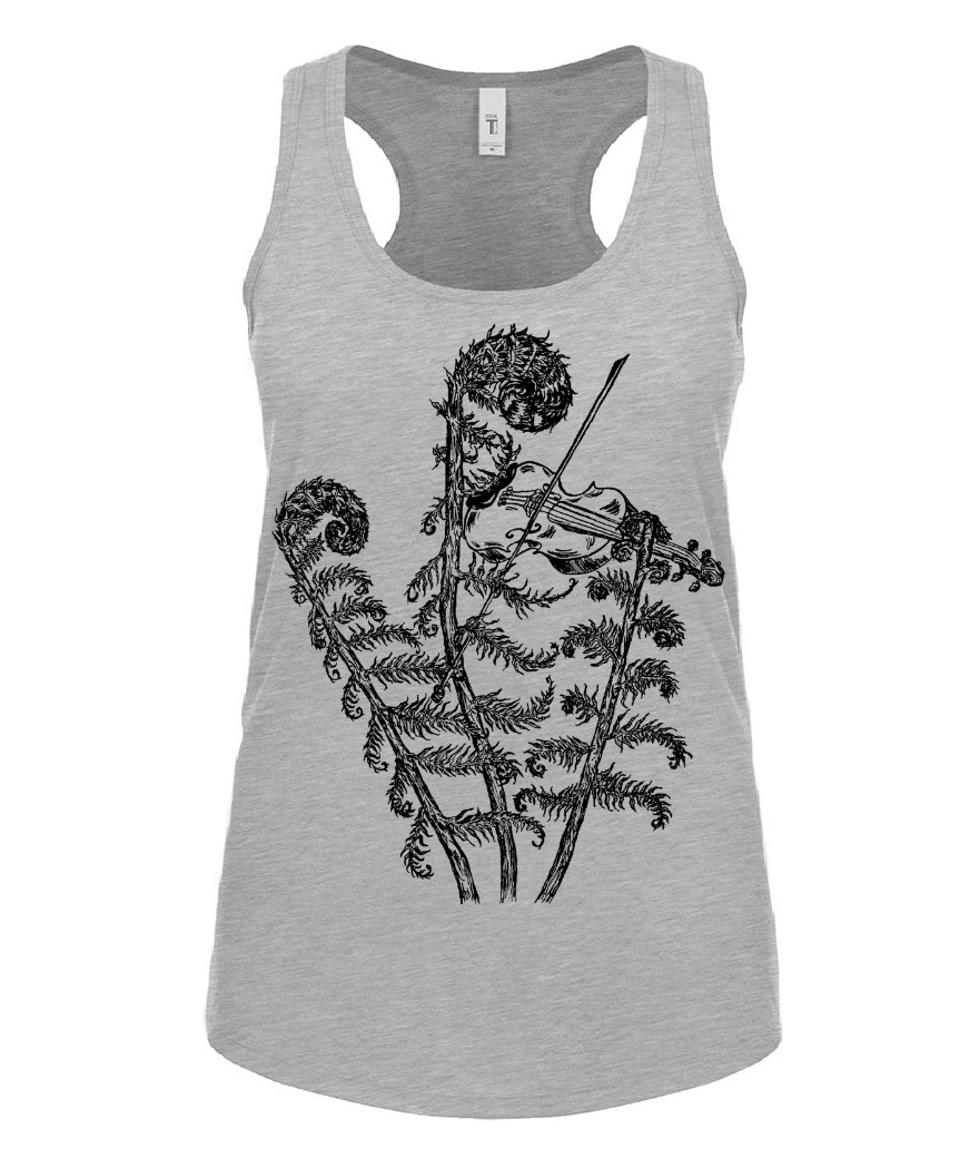 Fiddleheads Playing the Fiddle Ladies Tank Top