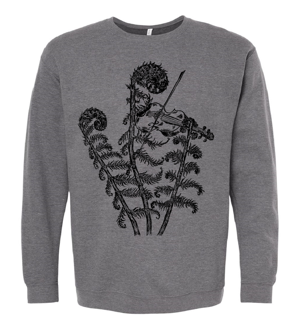 Fiddling Fiddleheads Unisex Fleece Crewneck