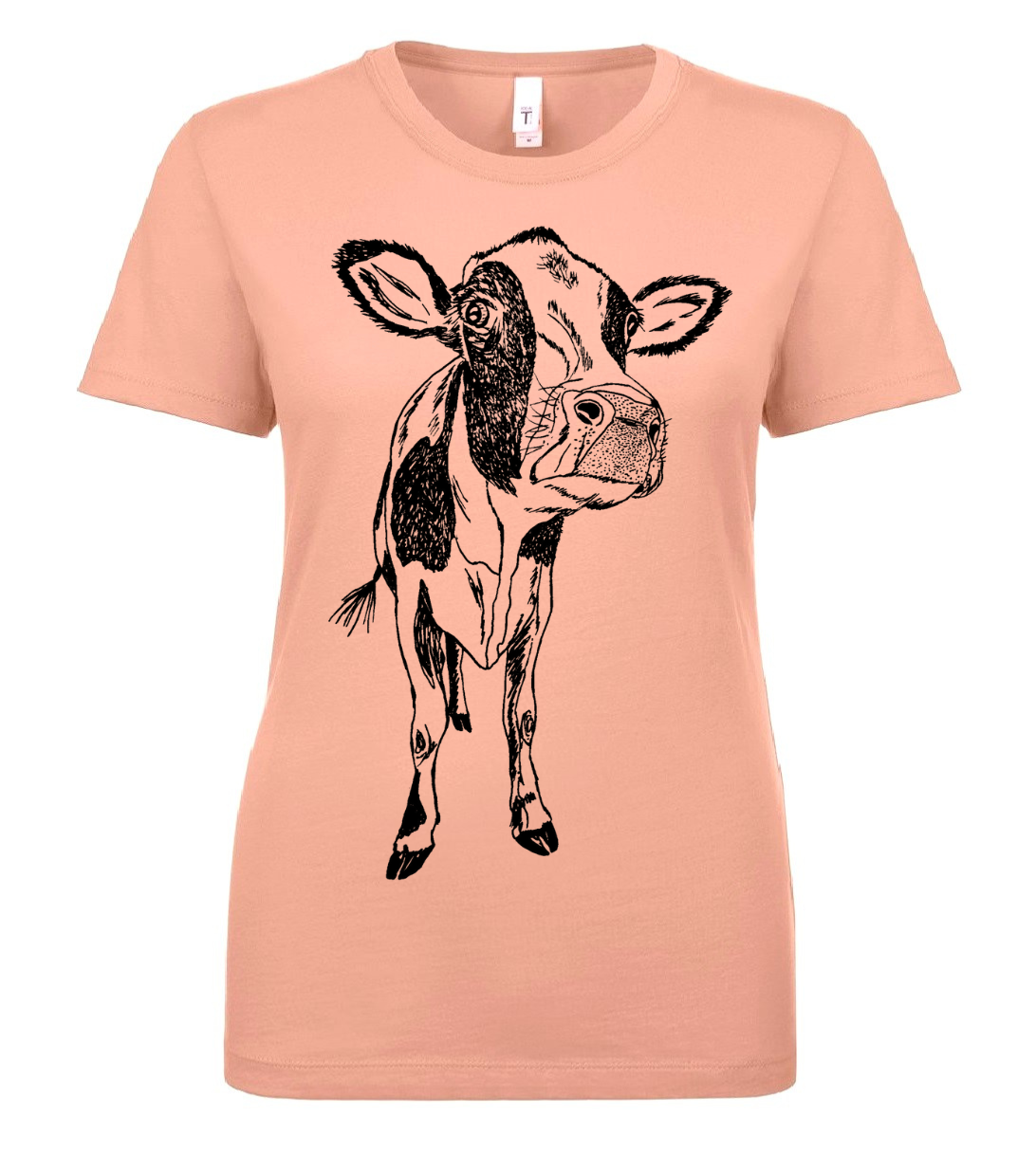 Curious Cow Ladies T Shirt