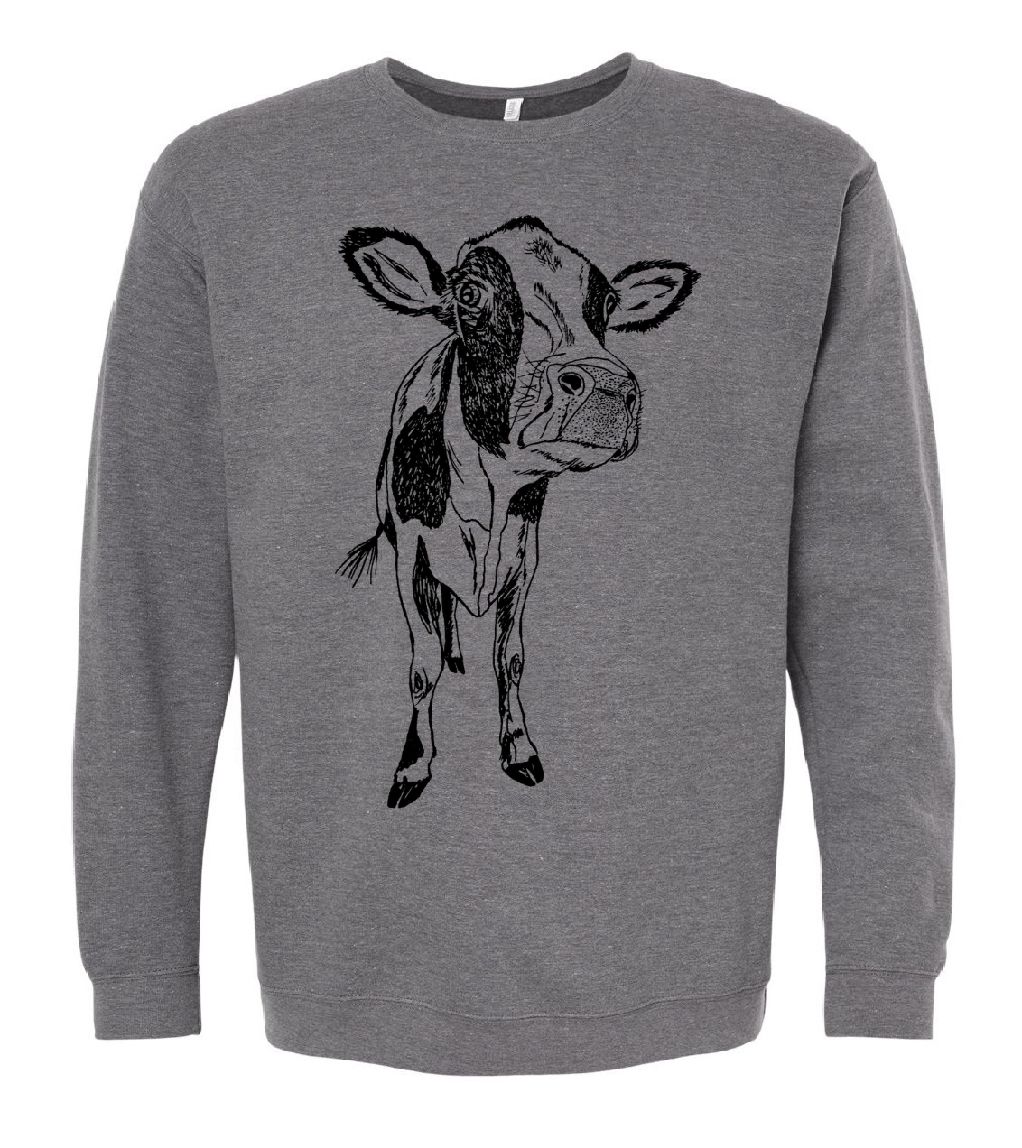 Curious Cow Unisex Fleece Crewneck