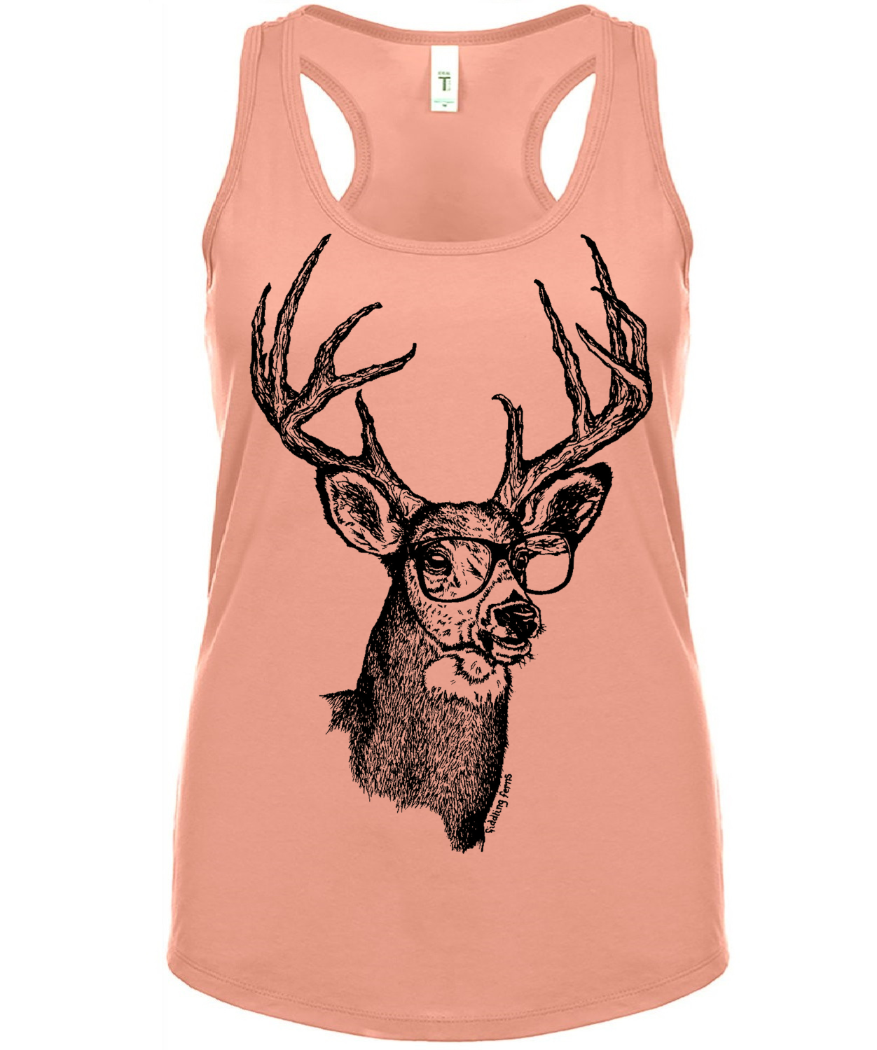 Buck Wearing Glasses Ladies Tank Top