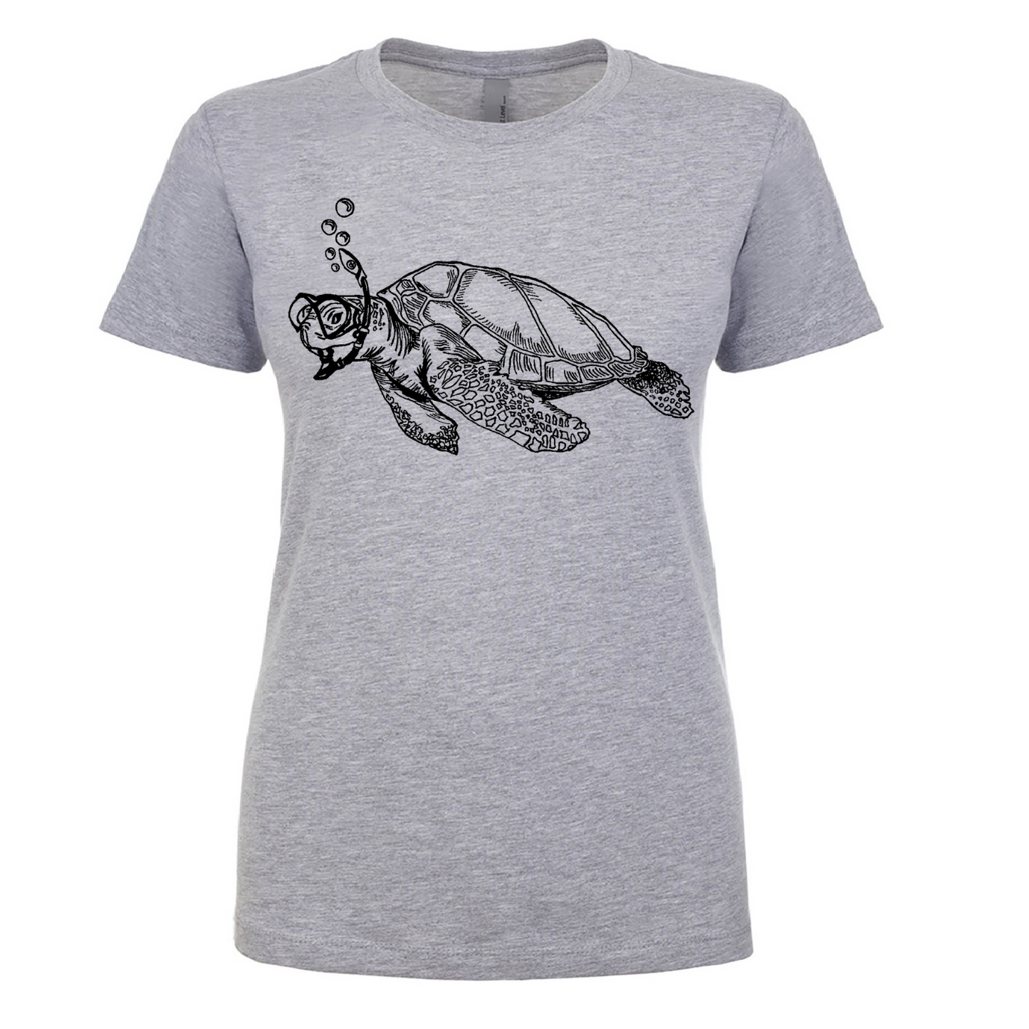 Snorkeling Sea Turtle Ladies T Shirt