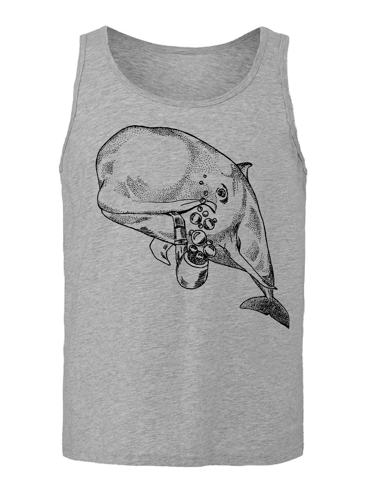Pilot Whale with a Pipe Unisex Tank Top