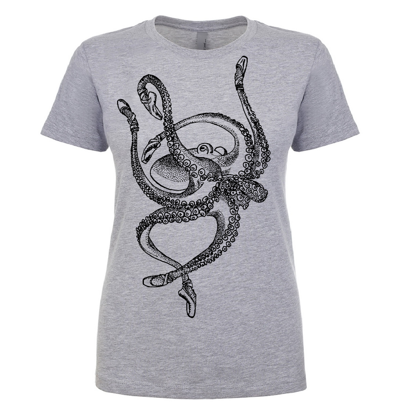 Octopus Ballet Dancer Ladies T Shirt