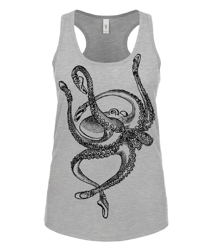 Octopus Ballet Dancer Ladies Tank Top