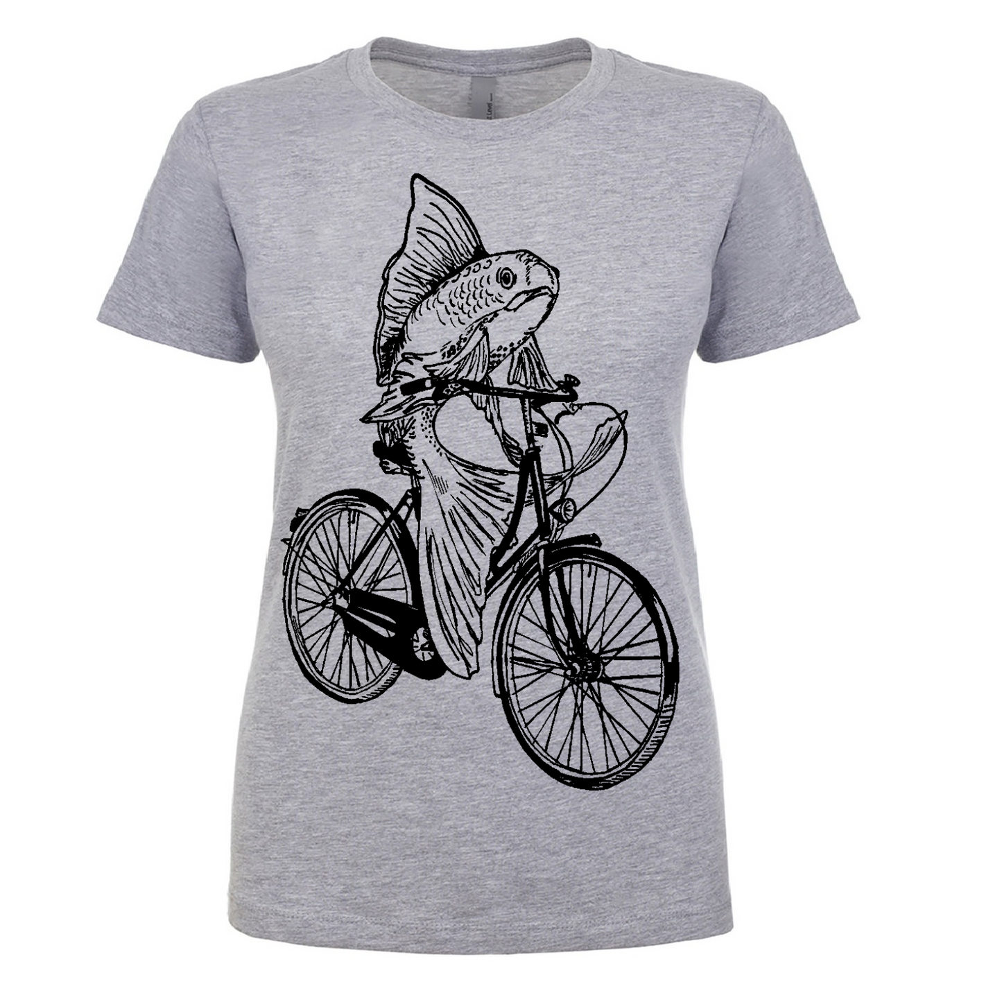 Fish on a Bicycle Ladies T Shirt