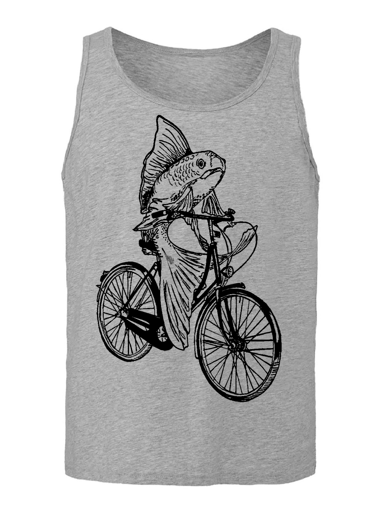 Fish on a Bicycle Unisex Tank Top