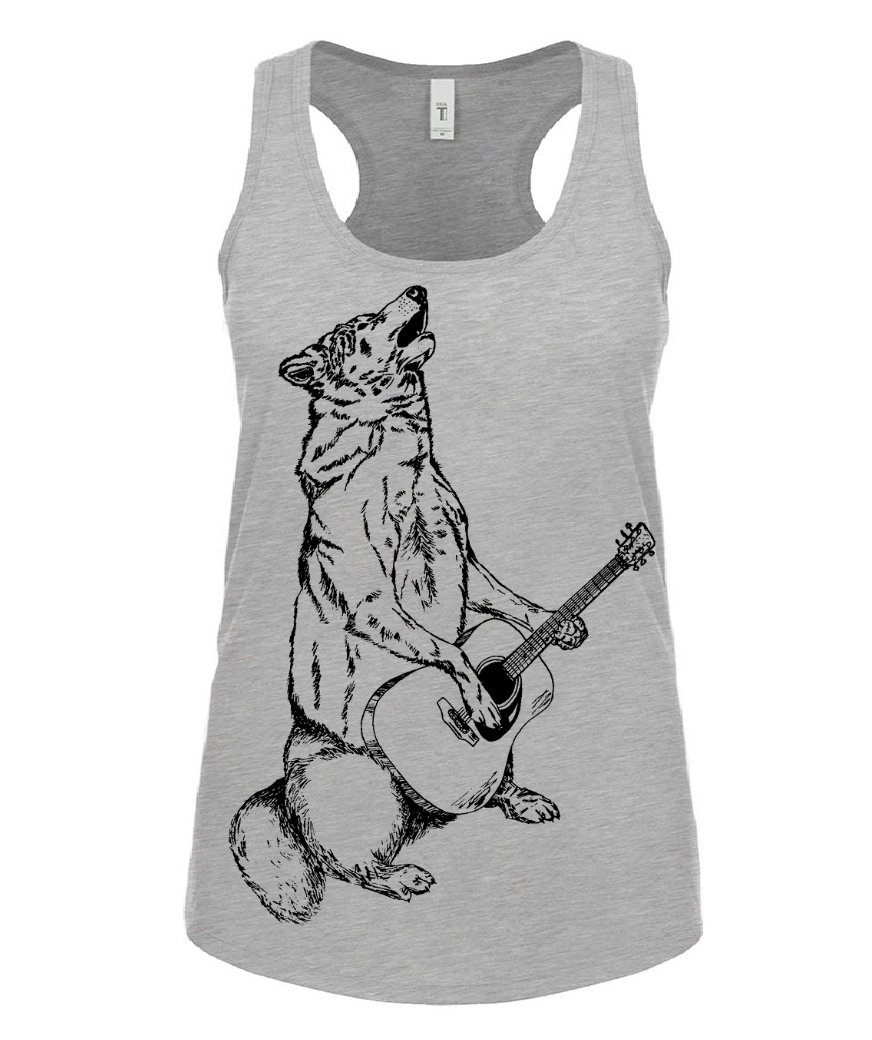 Howling Wolf Guitarist Ladies Tank Top