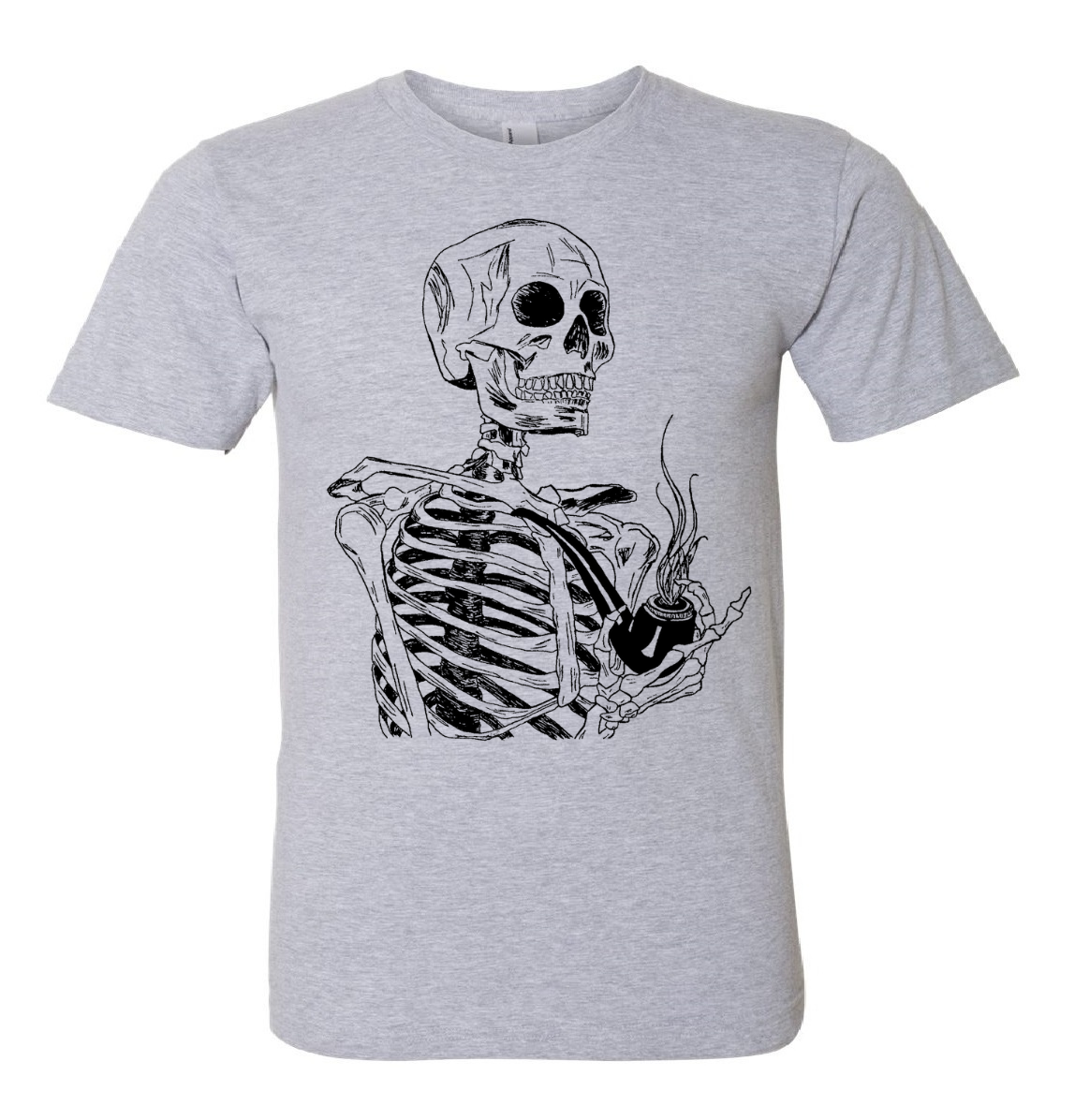 Skeleton Smoking a Pipe Unisex T Shirt