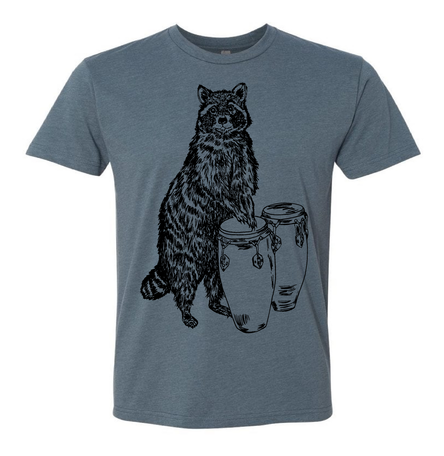 Raccoon Playing Conga Drums Unisex T Shirt