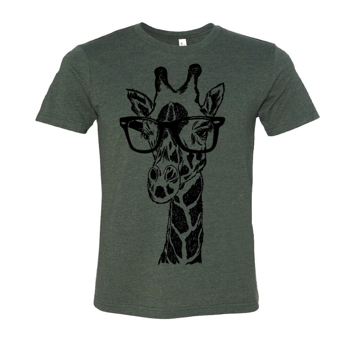 Giraffe Wearing Glasses Unisex T Shirt