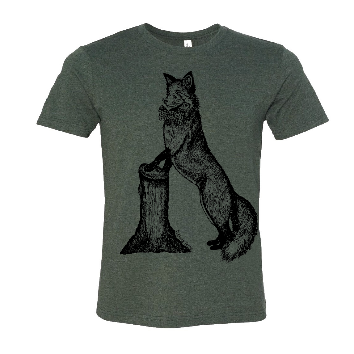Fox in a Houndstooth Bowtie Unisex T Shirt