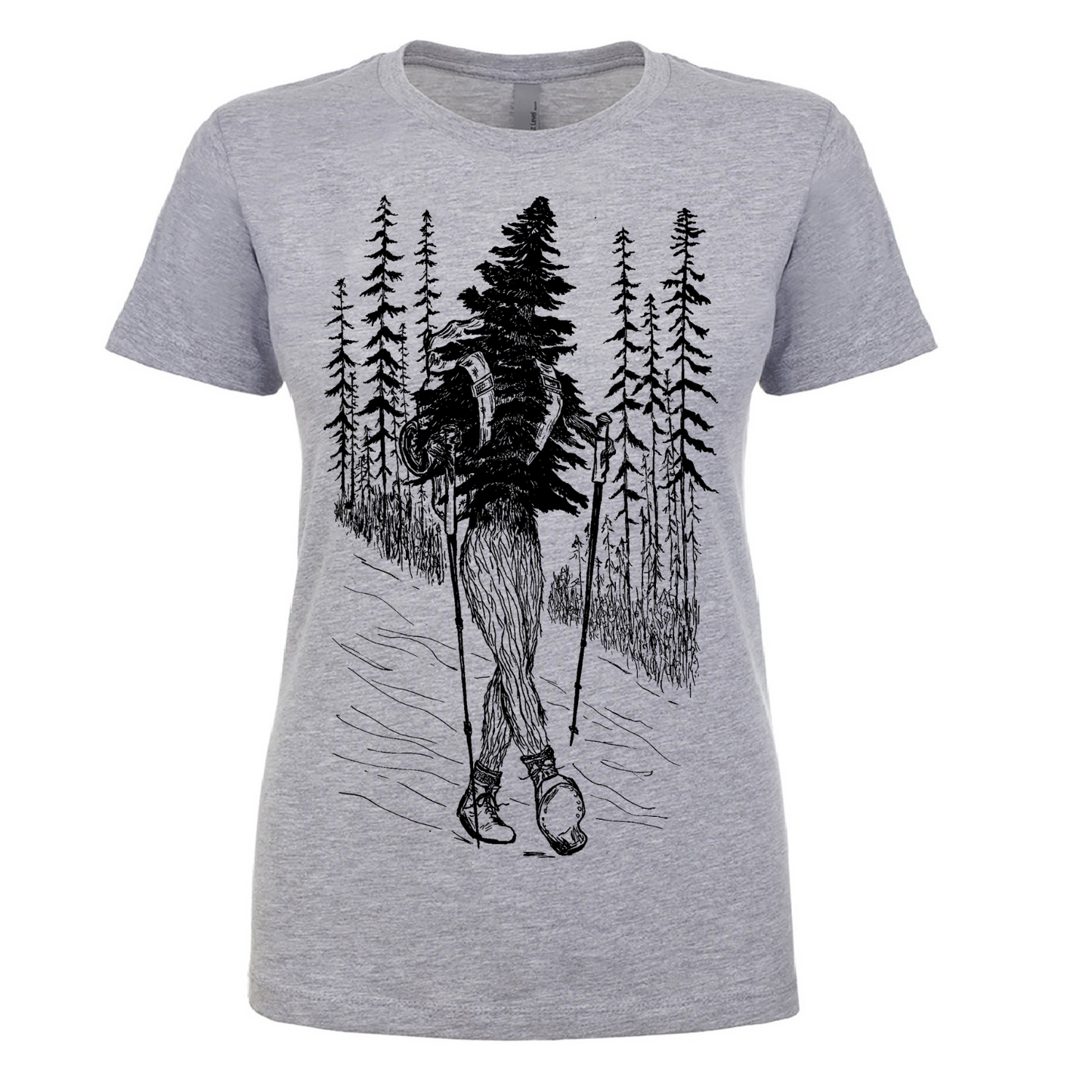 Hiking Tree Ladies T Shirt