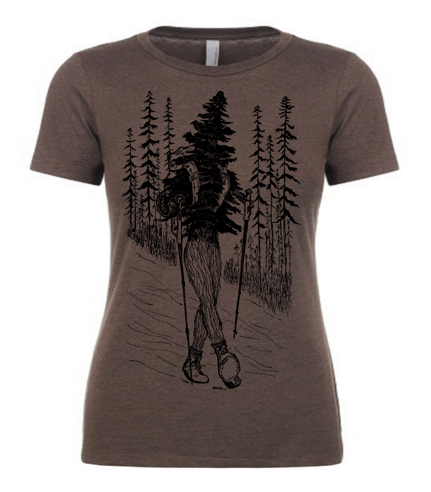 Hiking Tree Ladies T Shirt