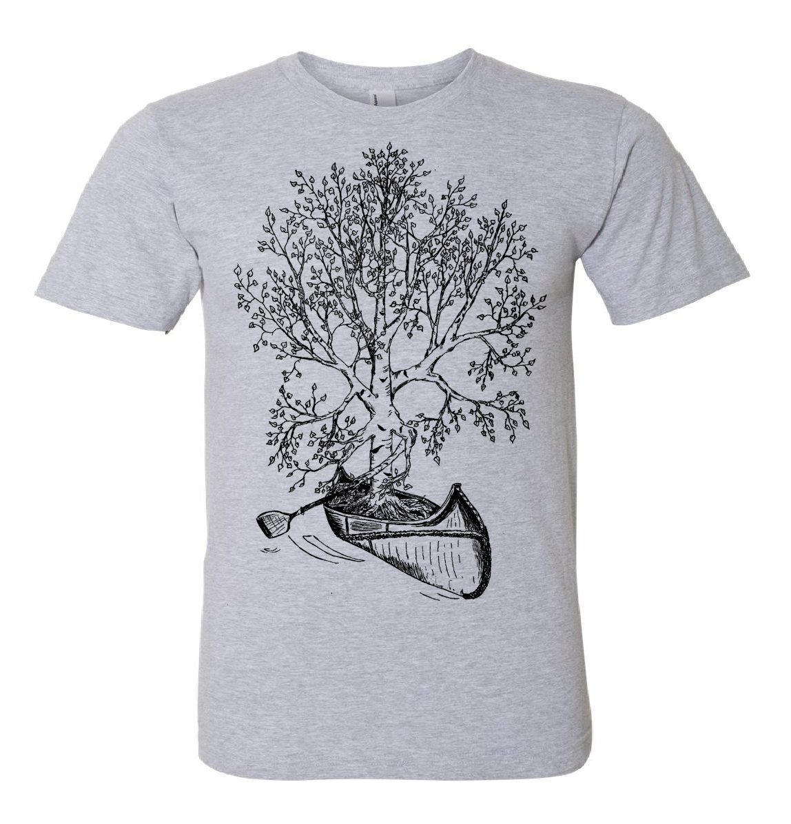 Birch Tree in a Canoe Unisex T Shirt