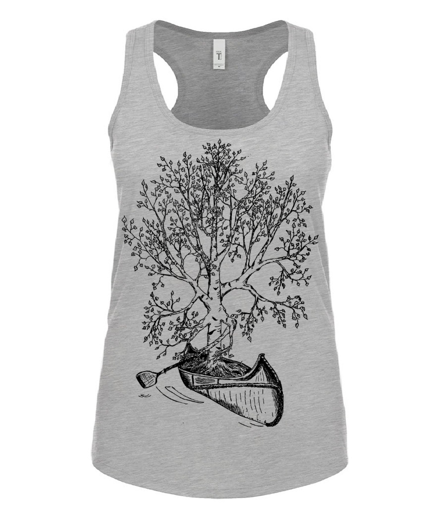 Birch Tree in a Canoe Ladies Tank Top