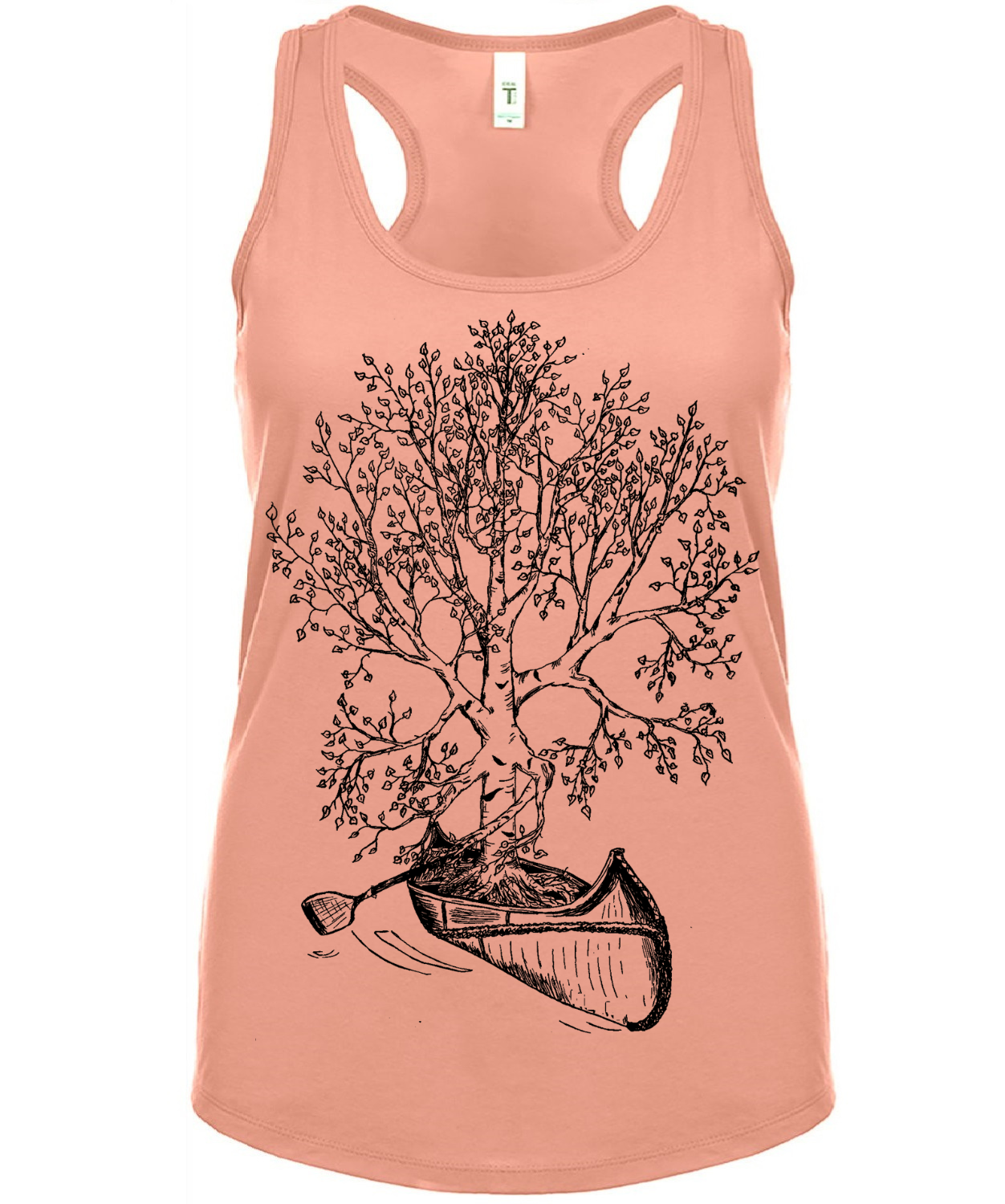 Birch Tree in a Canoe Ladies Tank Top