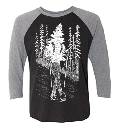 Hiking Tree Unisex 3/4 Sleeve Baseball Tee