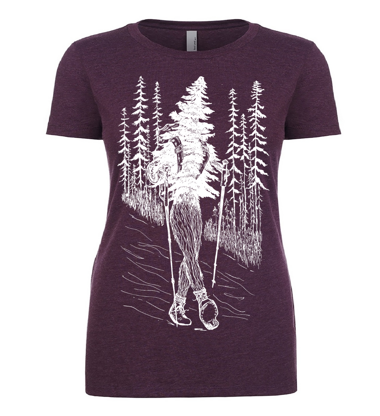 Hiking Tree Ladies T Shirt