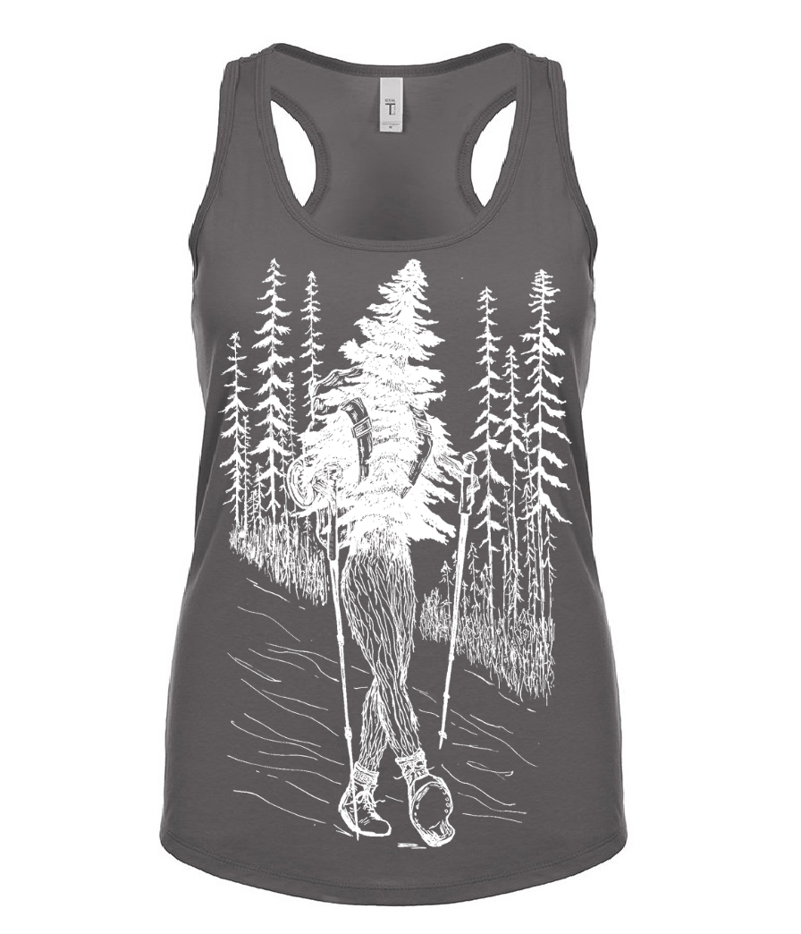 Hiking Tree Ladies Tank Top
