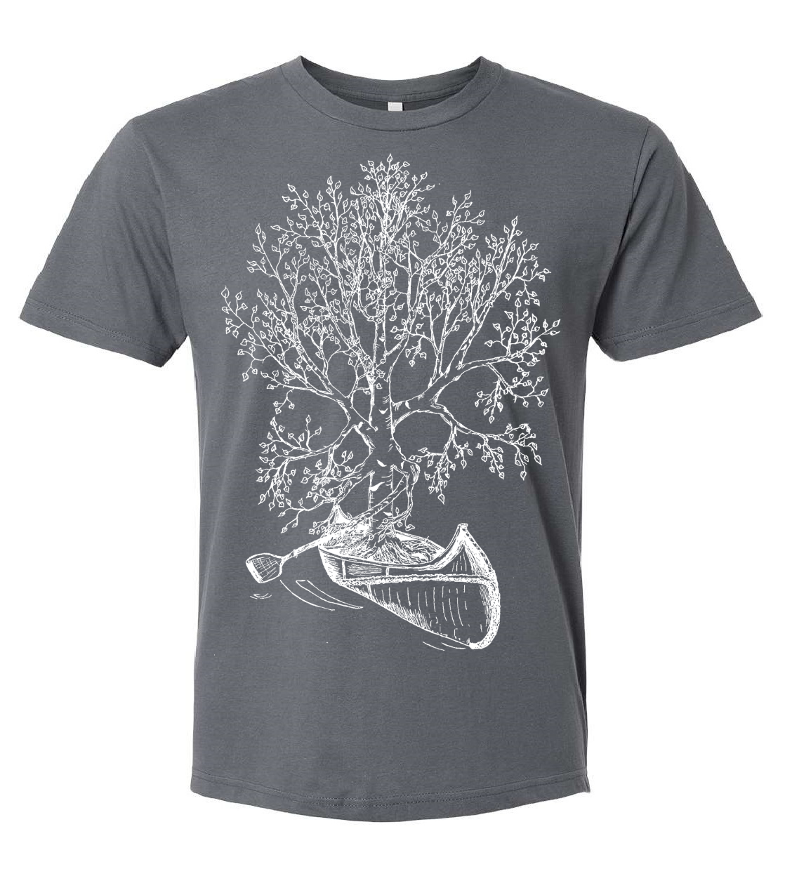 Birch Tree in a Canoe Unisex T Shirt