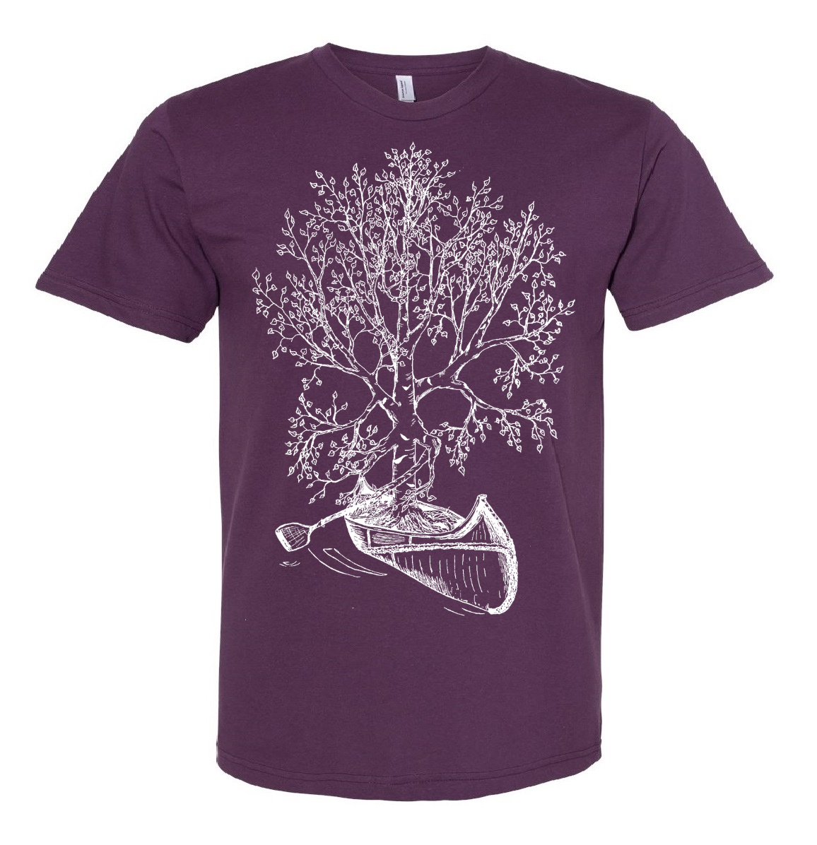 Birch Tree in a Canoe Unisex T Shirt