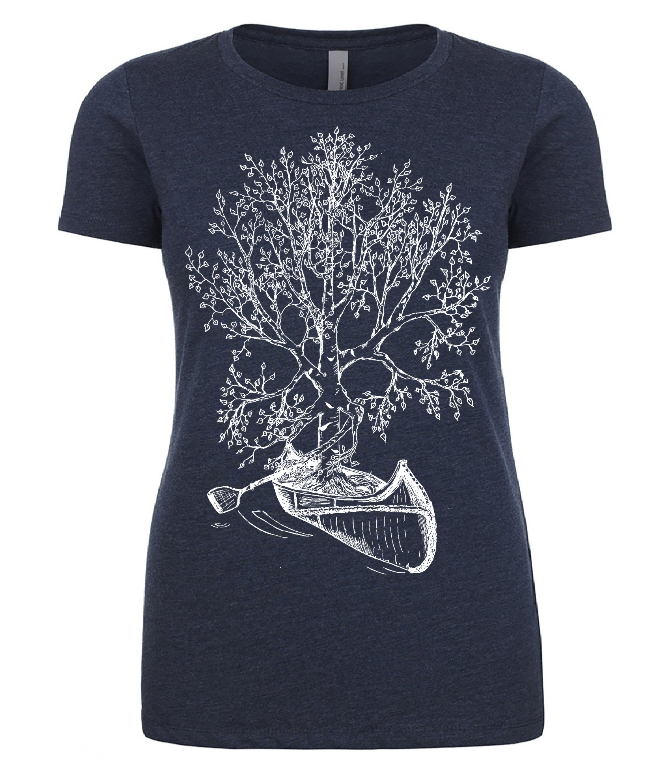 Birch Tree in a Canoe Ladies T Shirt