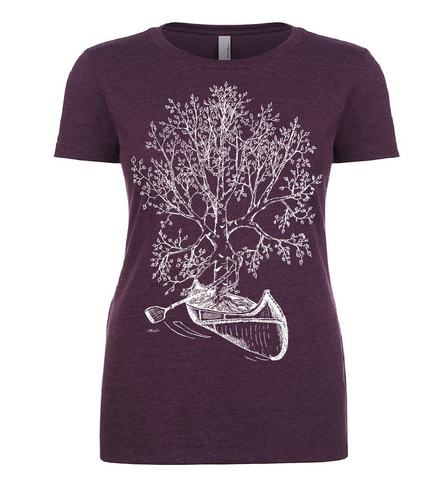 Birch Tree in a Canoe Ladies T Shirt