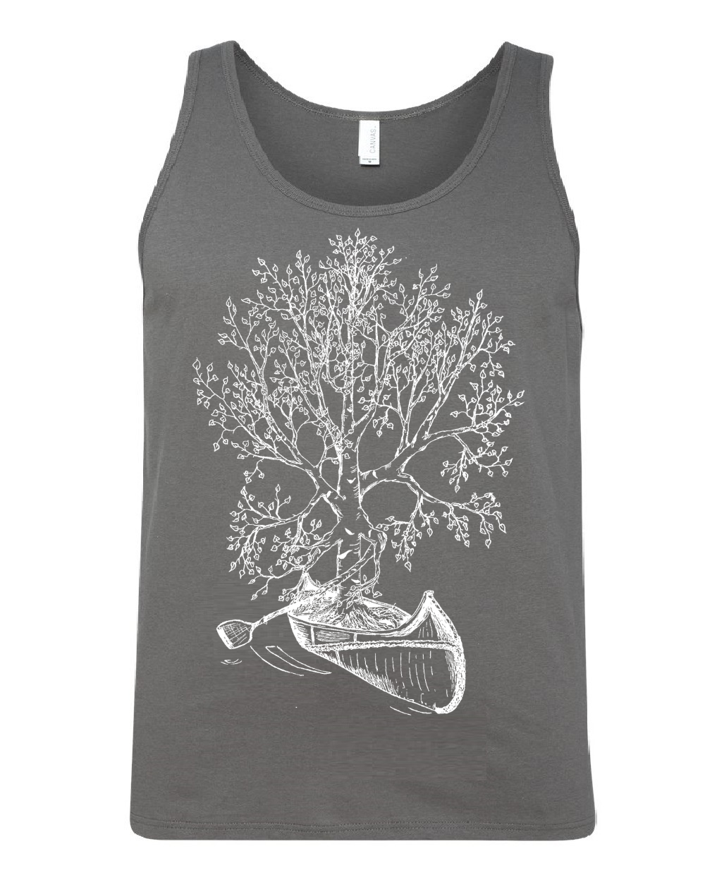Birch Tree in a Canoe Unisex Tank Top