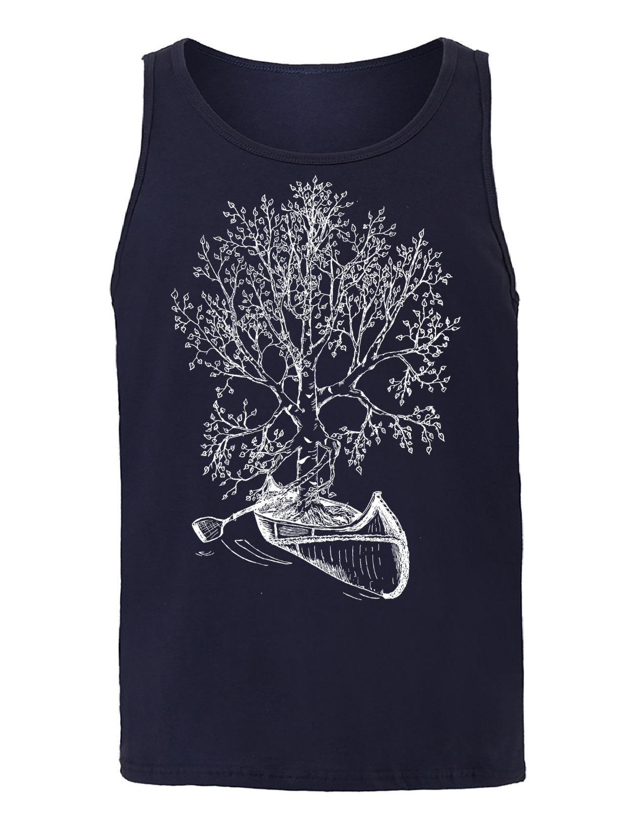 Birch Tree in a Canoe Unisex Tank Top