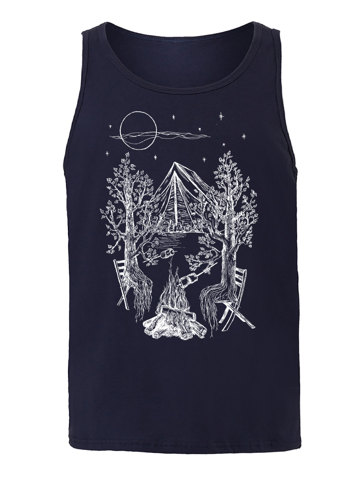 Camping Trees Unisex Tank Top