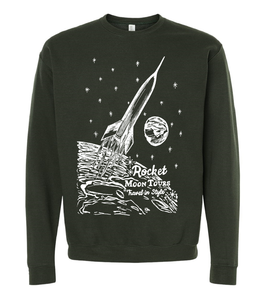 Rocket Moon Tours Unisex Fleece Crewneck