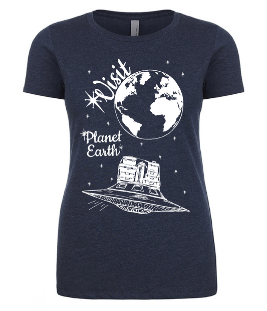 Visit Planet Earth Ladies T Shirt