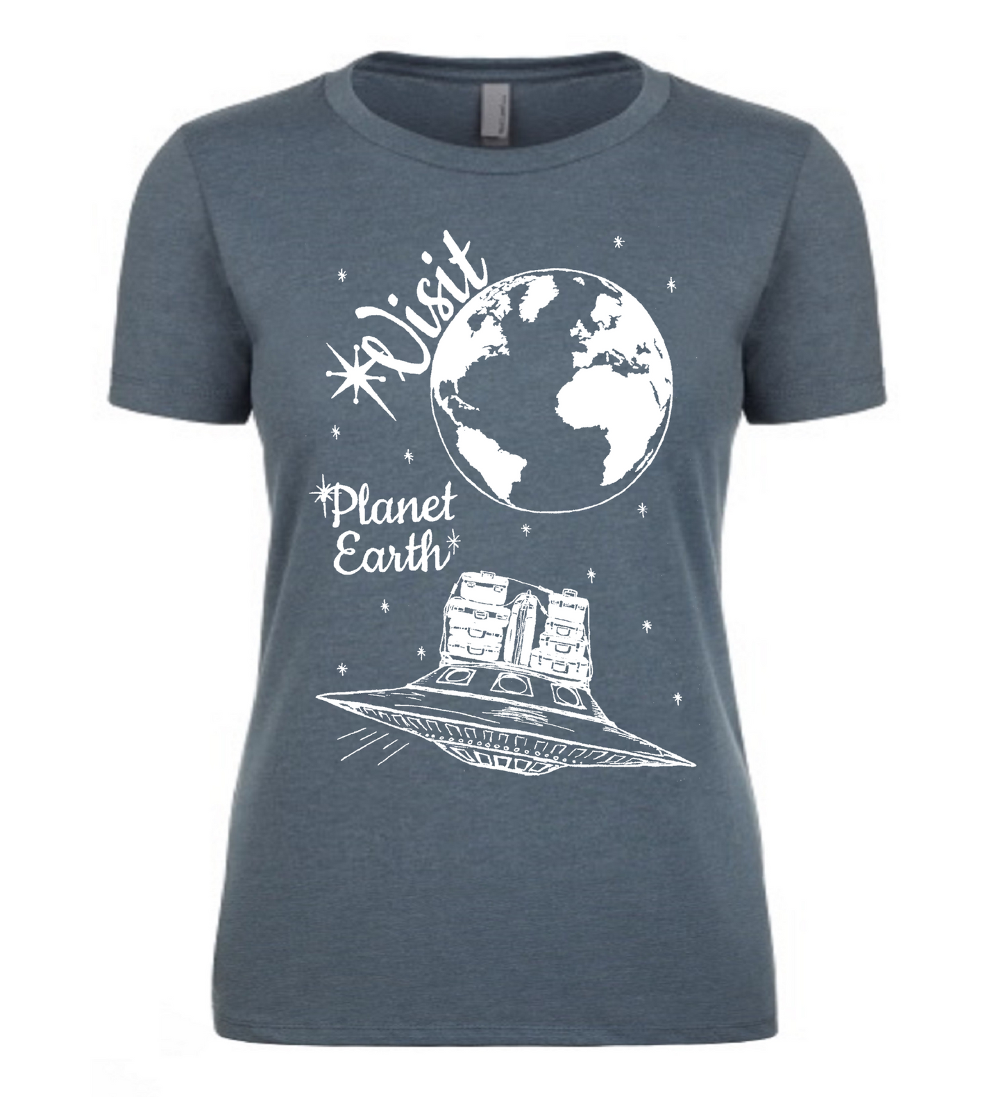 Visit Planet Earth Ladies T Shirt
