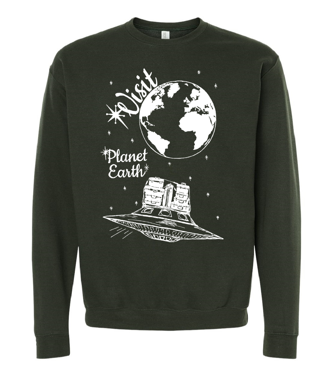 Visit Planet Earth Unisex Fleece Crewneck