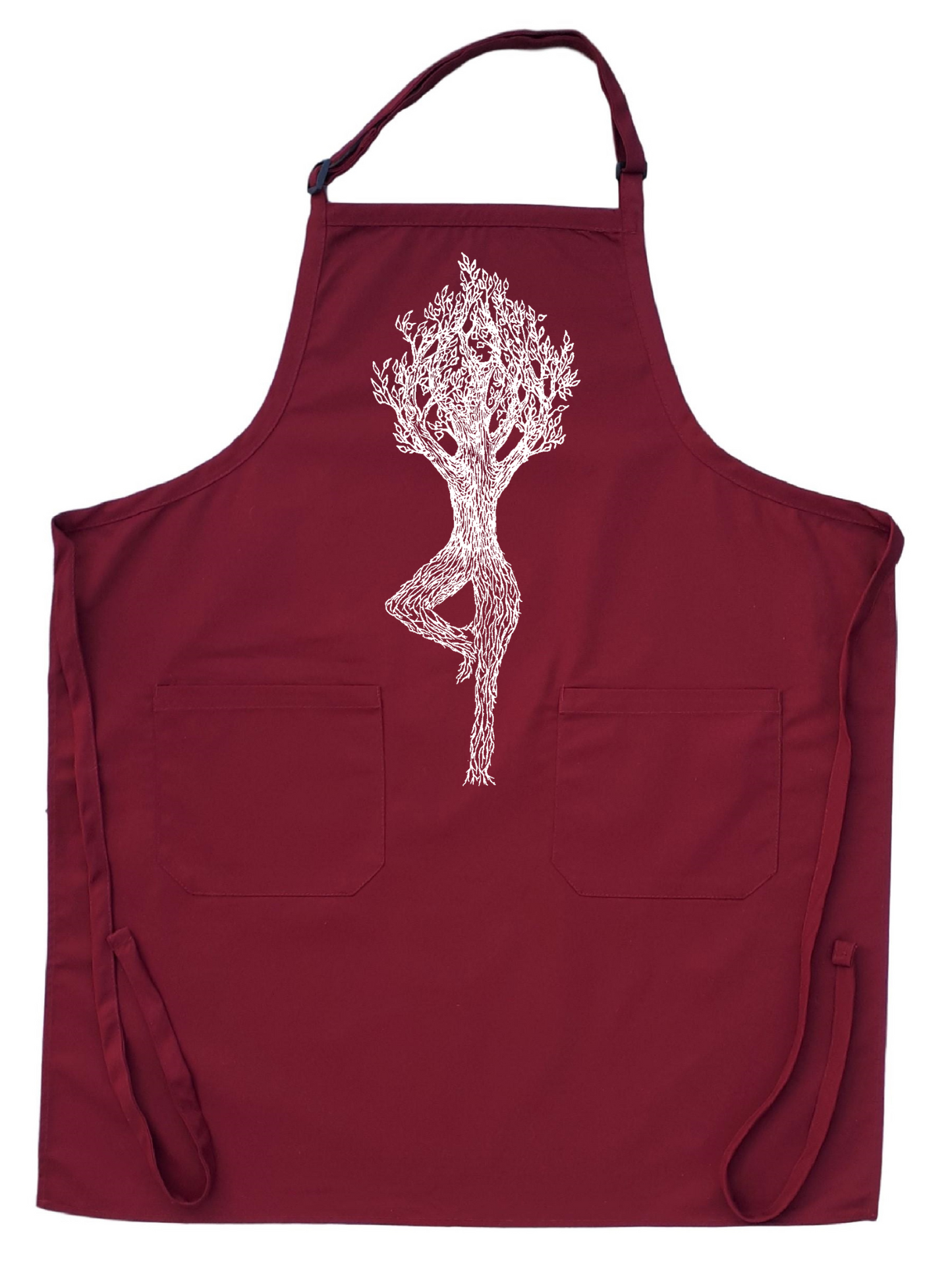 Tree Pose Chef's Apron with Pockets