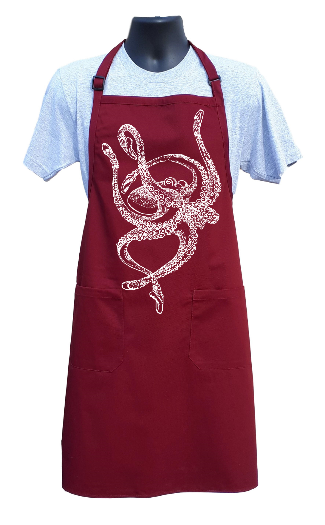 Octopus Ballet Dancer Chef's Apron with Pockets