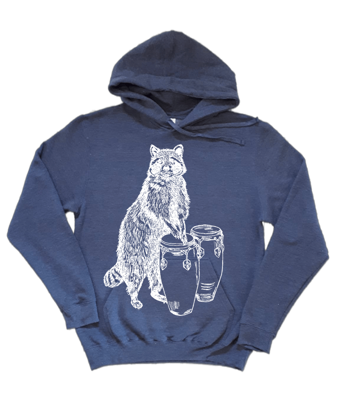 Raccoon Drummer Unisex Fleece Hoodie