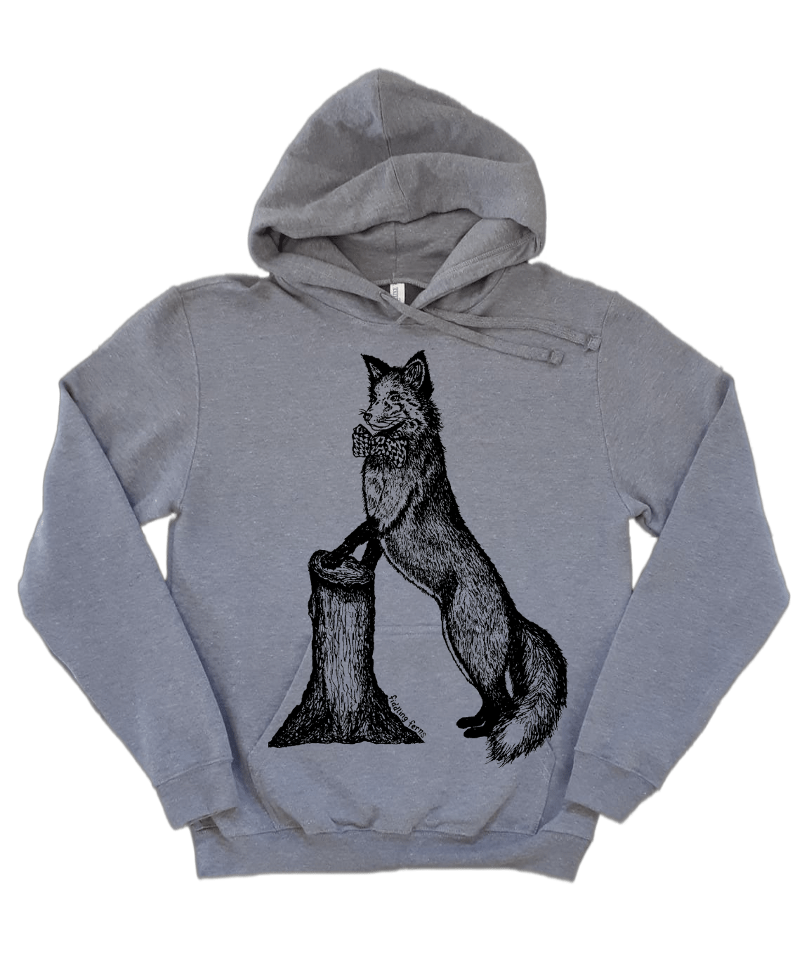 Fox in a Houndstooth Bowtie Unisex Fleece Hoodie