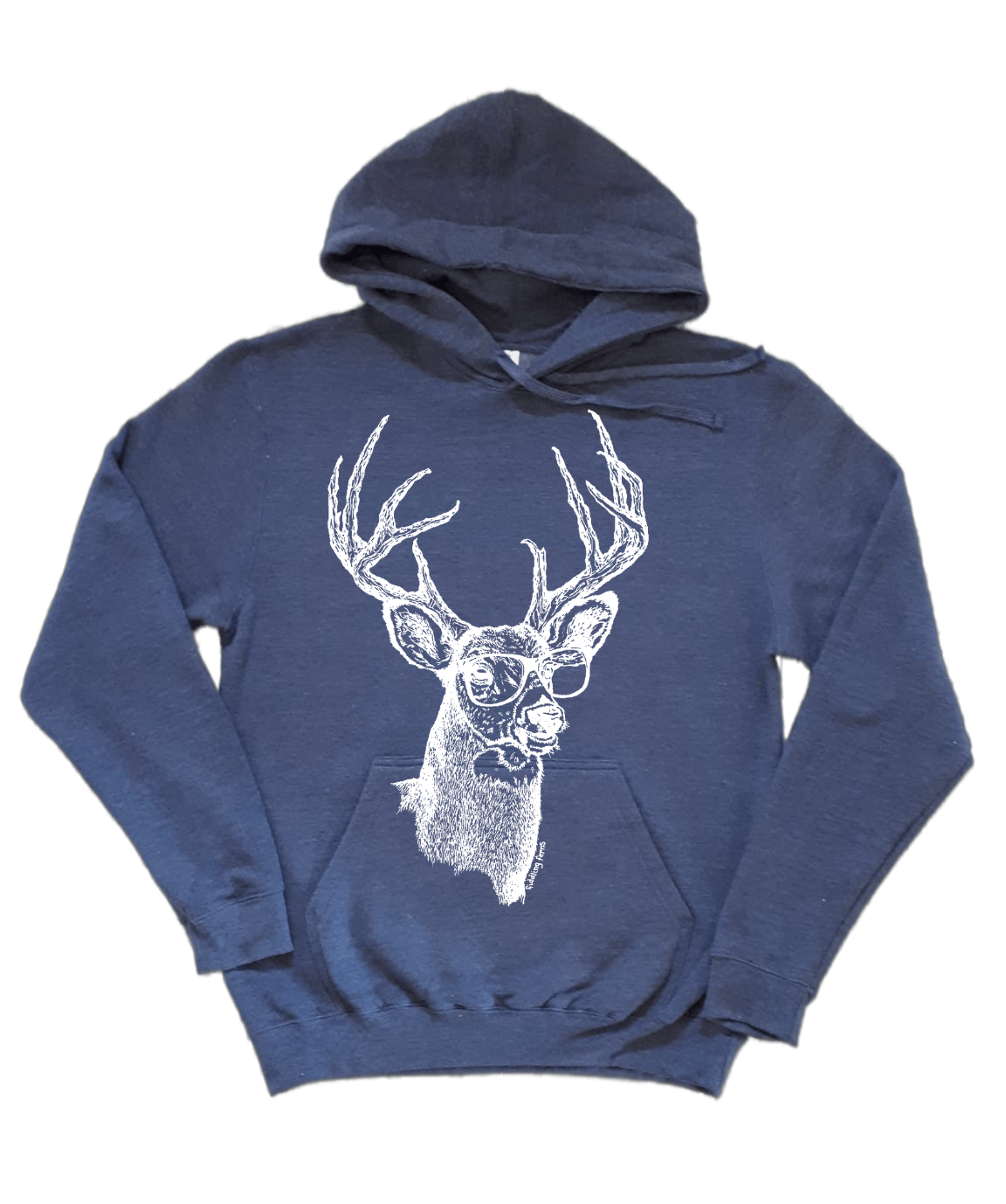 Handsome Buck with Glasses Unisex Fleece Hoodie