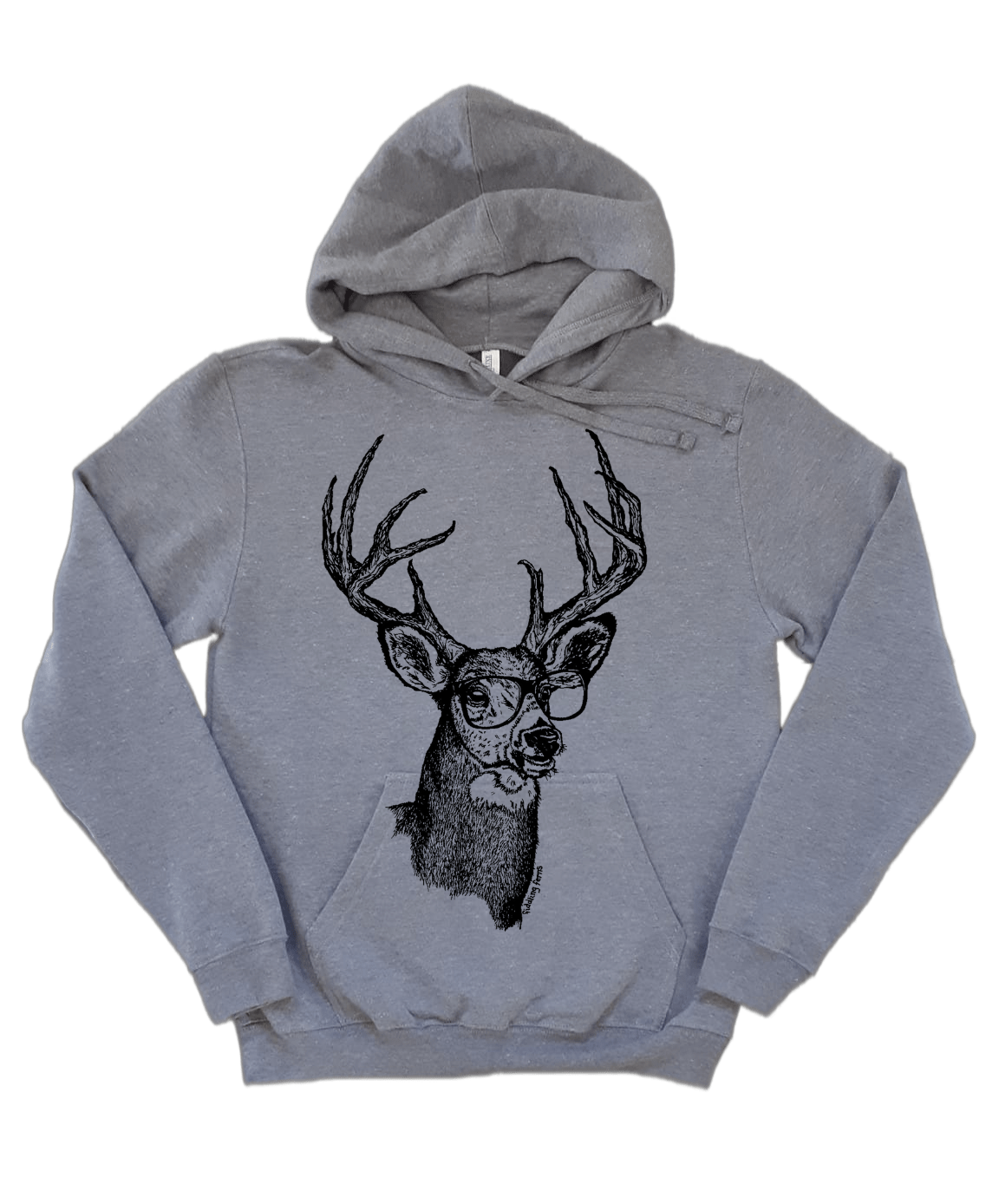 Handsome Buck with Glasses Unisex Fleece Hoodie