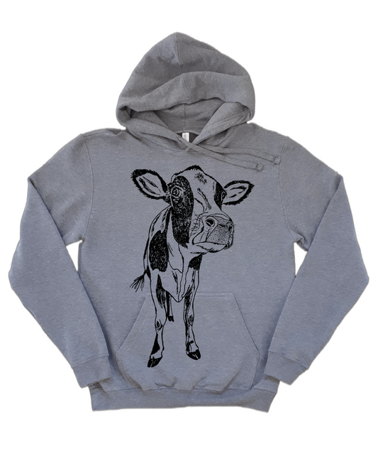 Curious Cow Unisex Fleece Hoodie